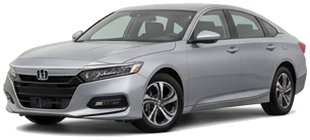 A silver midsize sedan, shown from the front three-quarter view